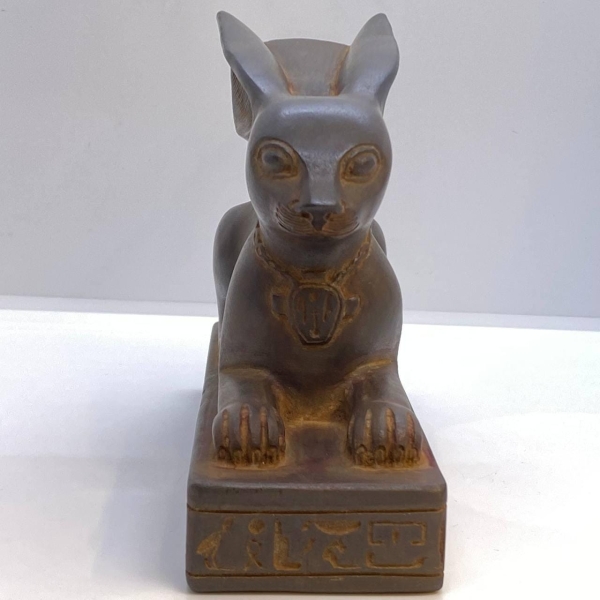 Basalt Stone Rabbit Statue: Ancient Egyptian Goddess Unut