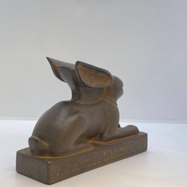 Basalt Stone Rabbit Statue: Ancient Egyptian Goddess Unut