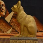 Bastet Cat Statue, Egyptian Mythology, Gold Leaf - صورة إضافية 10