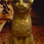 Bastet Cat Statue, Egyptian Mythology, Gold Leaf - صورة إضافية 2