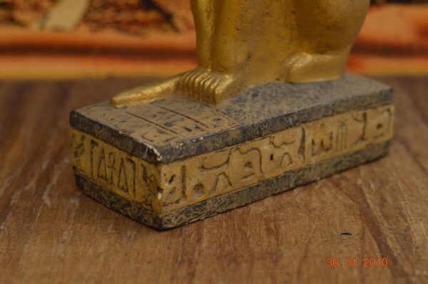 Bastet Cat Statue, Egyptian Mythology, Gold Leaf - صورة إضافية 3