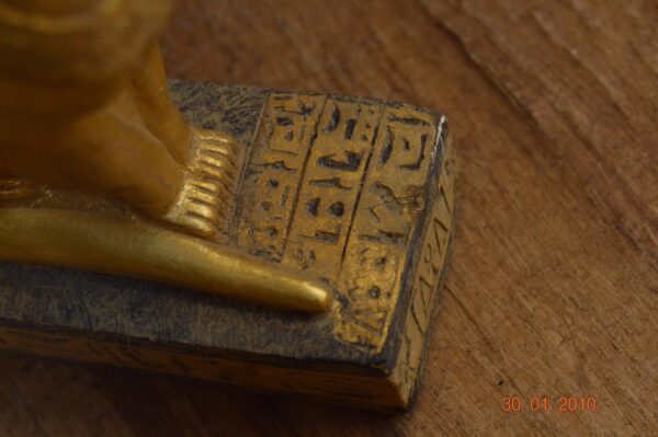 Bastet Cat Statue, Egyptian Mythology, Gold Leaf - صورة إضافية 7