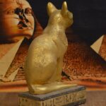 Bastet Cat Statue, Egyptian Mythology, Gold Leaf - صورة إضافية 8