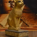 Bastet Cat Statue, Egyptian Mythology, Gold Leaf - صورة إضافية 9