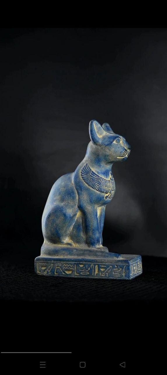 Bastet Statue: Egyptian Cat Goddess Replica, Home Decor Gift