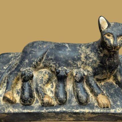 Bastet Statue: Egyptian Goddess Cat Sculpture, Stone Replica