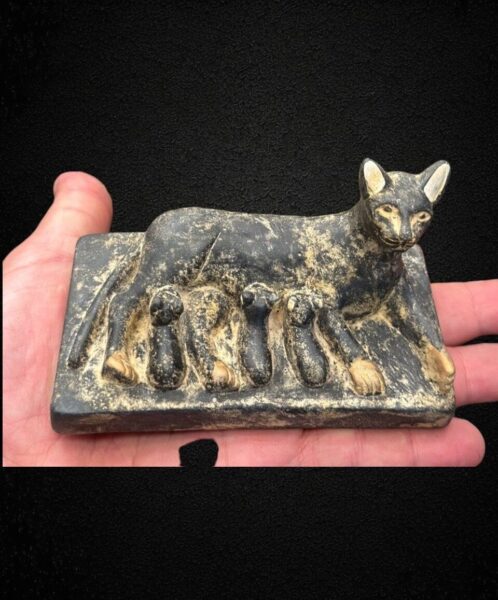 Bastet Statue: Egyptian Goddess Cat Sculpture, Stone Replica - صورة إضافية 8