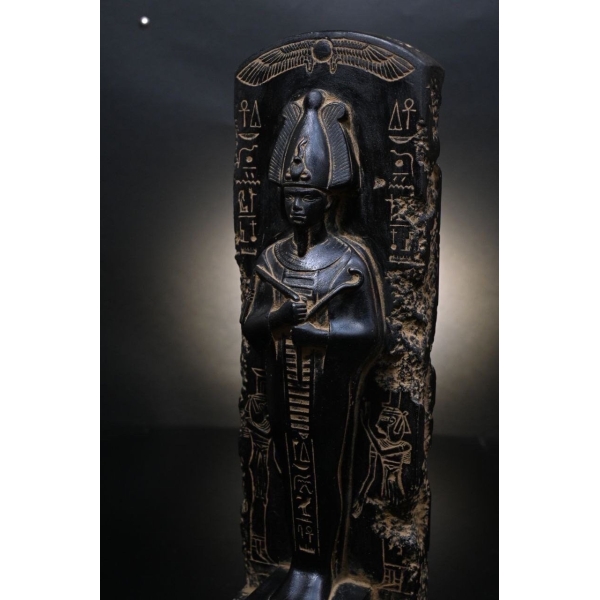 Black Basalt Osiris Sculpture, Ancient Egyptian God Statue - صورة إضافية 8