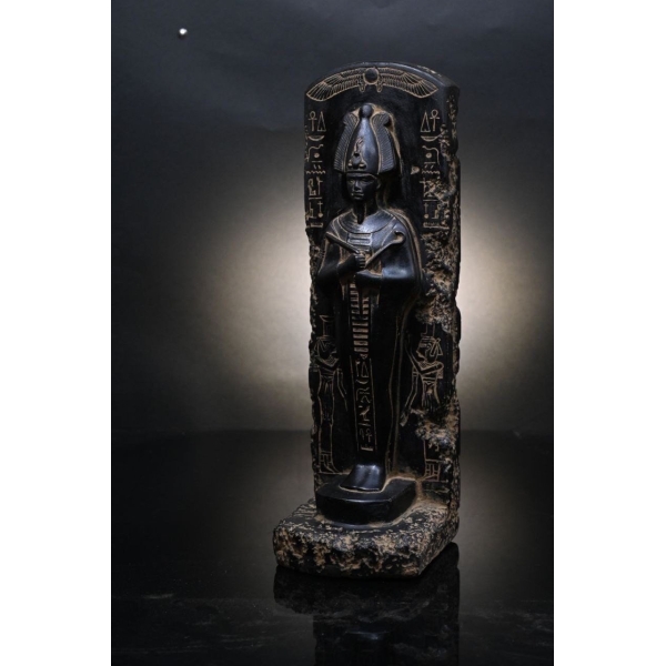 Black Basalt Osiris Sculpture, Ancient Egyptian God Statue - صورة إضافية 9