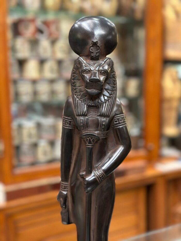 Black Basalt Sekhmet Statue – Egyptian Goddess of War Sculpture