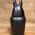 Black Stone Anubis Canopic Jar, Egyptian Mythology Sculpture - صورة إضافية 3
