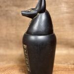 Black Stone Anubis Canopic Jar, Egyptian Mythology Sculpture - صورة إضافية 4