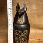 Black Stone Anubis Canopic Jar, Egyptian Mythology Sculpture - صورة إضافية 5