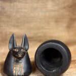 Black Stone Anubis Canopic Jar, Egyptian Mythology Sculpture - صورة إضافية 7