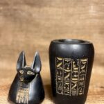 Black Stone Anubis Canopic Jar, Egyptian Mythology Sculpture - صورة إضافية 9