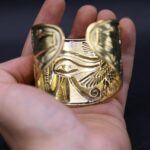 Brass Eye of Horus Bracelet: Egyptian Mythology Talisman - صورة إضافية 2