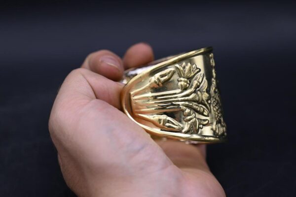 Brass Eye of Horus Bracelet: Egyptian Mythology Talisman - صورة إضافية 5