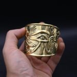Brass Eye of Horus Bracelet: Egyptian Mythology Talisman - صورة إضافية 8
