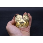 Brass Hathor Knot Bracelet: Egyptian Winged Cobra Talisman