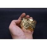 Brass Hathor Knot Bracelet: Egyptian Winged Cobra Talisman