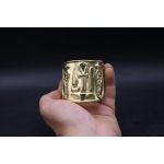 Brass Nile Key Bracelet: Winged Cobra Talisman, Egyptian Protection