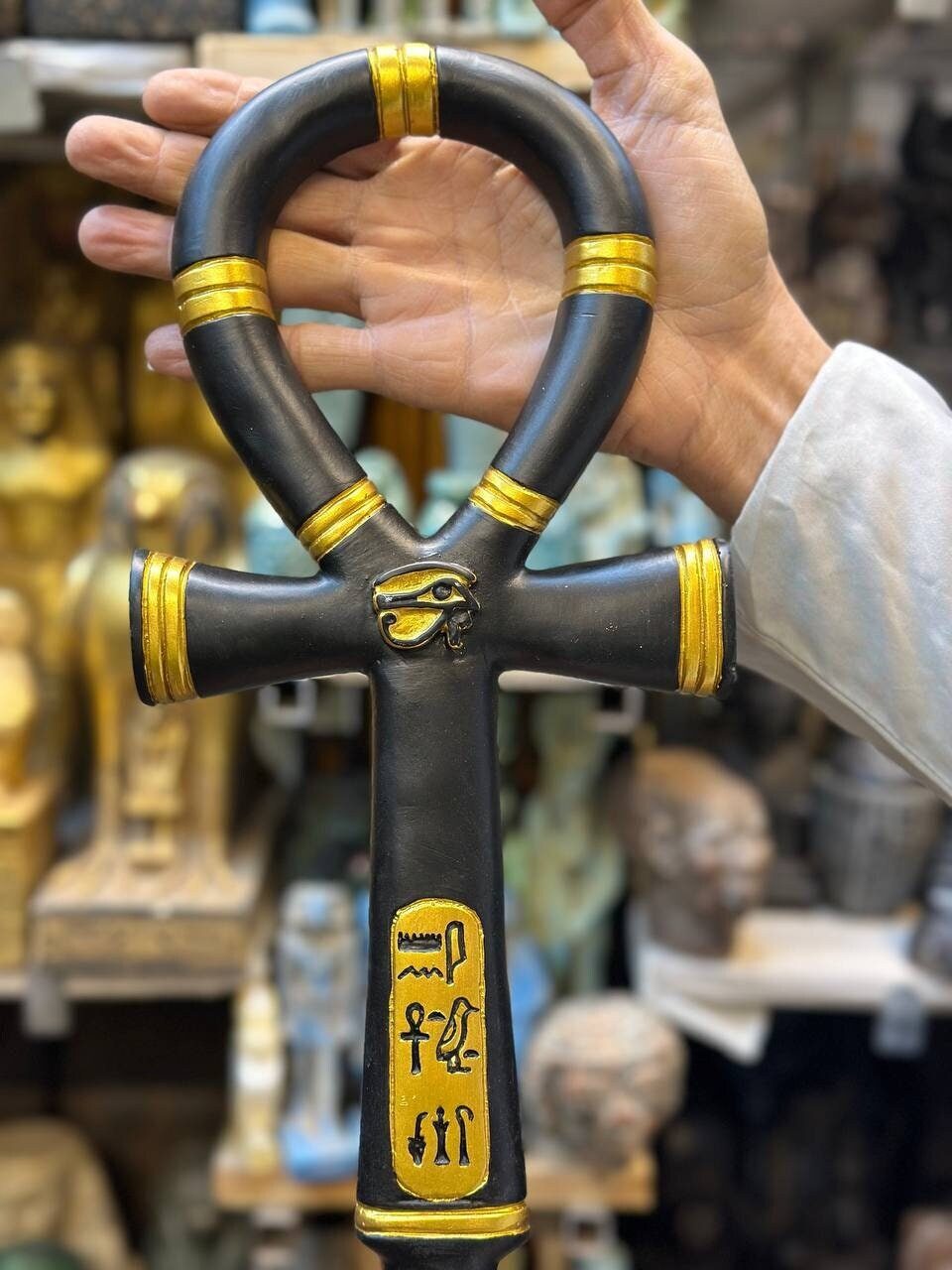 Egyptian Ankh Key: Gold Leaf, Symbol of Life