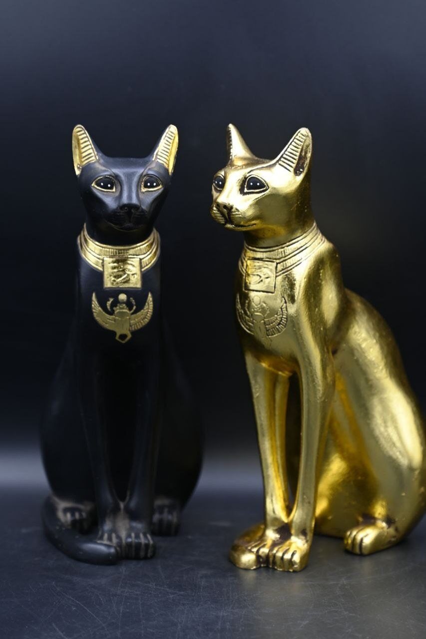 Egyptian Bastet Cat Statue, Goddess of Protection, Home Decor