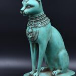 Egyptian Bastet Cat Statue, Hollow Stone Goddess Sculpture, 15.7 inch - صورة إضافية 3
