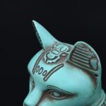 Egyptian Bastet Cat Statue, Hollow Stone Goddess Sculpture, 15.7 inch - صورة إضافية 4