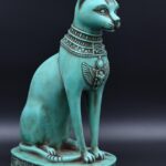 Egyptian Bastet Cat Statue, Hollow Stone Goddess Sculpture, 15.7 inch - صورة إضافية 5