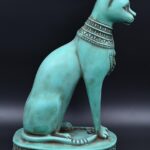 Egyptian Bastet Cat Statue, Hollow Stone Goddess Sculpture, 15.7 inch - صورة إضافية 7