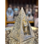 Egyptian Black Stone Pyramid – Handcrafted Horus Monument