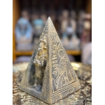 Egyptian Black Stone Pyramid – Handcrafted Horus Monument