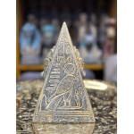 Egyptian Black Stone Pyramid – Handcrafted Horus Monument