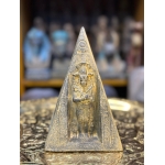 Egyptian Black Stone Pyramid – Handcrafted Horus Monument