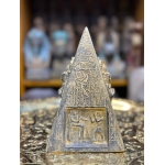 Egyptian Black Stone Pyramid – Handcrafted Horus Monument