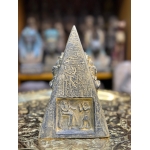 Egyptian Black Stone Pyramid – Handcrafted Horus Monument
