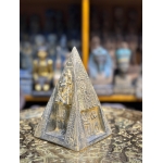 Egyptian Black Stone Pyramid – Handcrafted Horus Monument