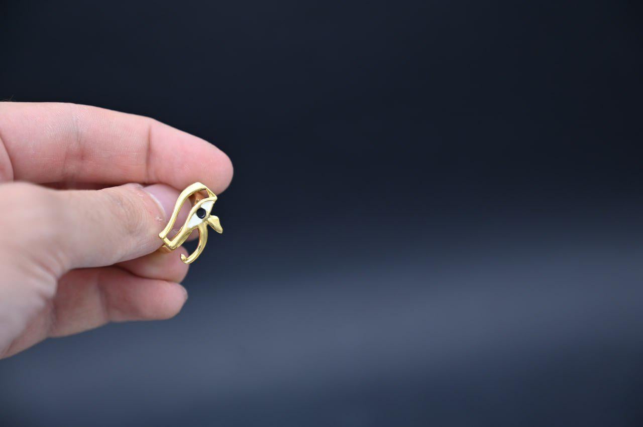 Egyptian Eye of Horus Ring, Ancient Symbol, Handmade in Egypt