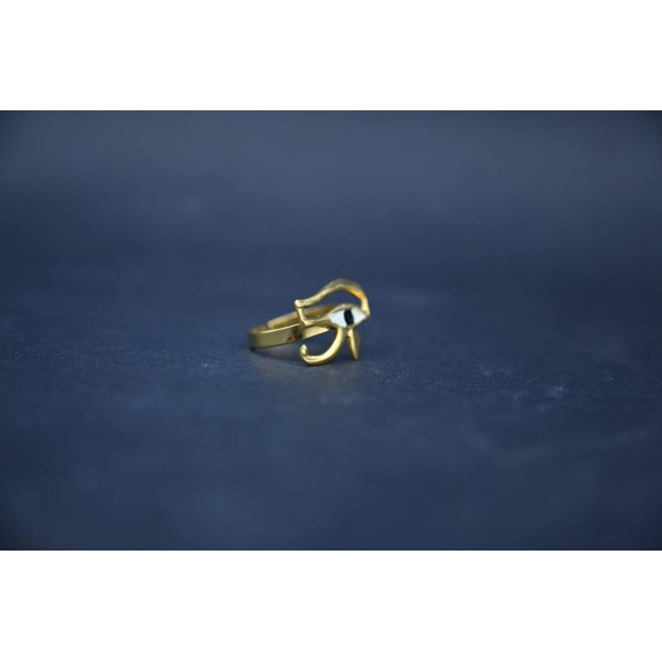 Egyptian Eye of Horus Ring, Ancient Symbol, Handmade in Egypt