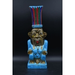 Egyptian God Bes Statue: Gemstone Home Decor