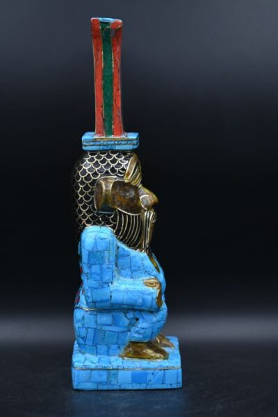 Egyptian God Bes Statue: Gemstone Home Decor - صورة إضافية 4