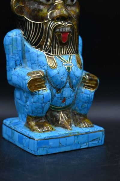 Egyptian God Bes Statue: Gemstone Home Decor - صورة إضافية 7