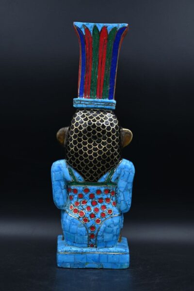 Egyptian God Bes Statue: Gemstone Home Decor - صورة إضافية 8