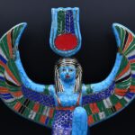 Egyptian Goddess Isis Statue, Gemstone Home Decor Replica - صورة إضافية 5