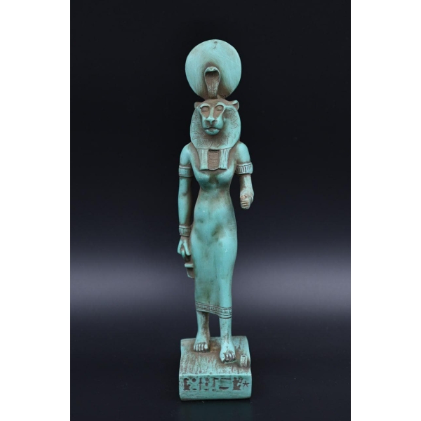 Egyptian Goddess Tefnut Statue: Handmade Replica, Made in Egypt