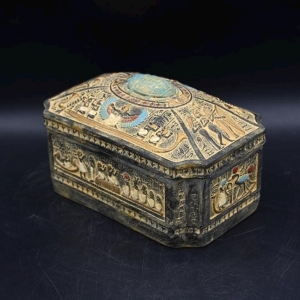 Egyptian Jewelry Box: Pharaoh Scarab Design