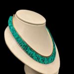 Egyptian Malachite Necklace - Gold Plated Brass - صورة إضافية 2