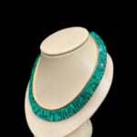 Egyptian Malachite Necklace - Gold Plated Brass - صورة إضافية 3
