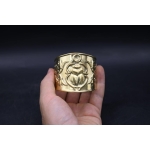 Egyptian Scarab Bracelet: Brass Beetle Amulet, Ancient Mythology Jewelry